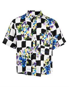 Рубашка в клетку с цветочным принтом Off-white