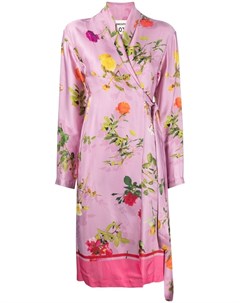 Платье с запахом и цветочным принтом Semicouture