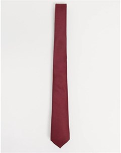 Бордовый узкий галстук Asos design