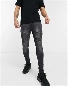 Черные выбеленные джинсы в байкерском стиле Voi Hendon Voi jeans