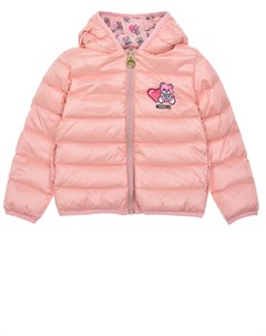 Розовая куртка с принтом медвежонок детская Moschino