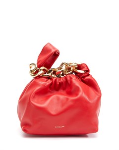 Красная кожаная сумка с цепью The Santa Monica Demellier