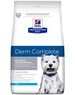 Hill s Prescription Diet Derm Complete Mini для взрослых собак маленьких пород защита кожи при аллер Hill`s