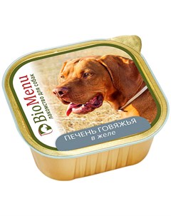 Для взрослых собак c печенью говяжьей в желе 150 гр Biomenu