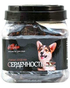 Лакомство Miniki Сердечность для собак маленьких пород утиные сердечки сушеные 375 гр 1 шт Green qzin