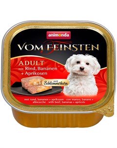 Vom Feinsten Adult Mit Rind Bananen Aprikosen для привередливых взрослых собак меню для гурманов с г Animonda