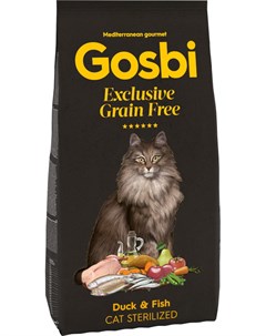 Exclusive Grain Free Cat Sterilized беззерновой для кастрированных котов и стерилизованных кошек с у Gosbi