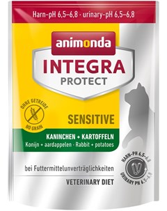 Integra Protect Cat Sensitive для взрослых кошек при пищевой аллергии с кроликом и картофелем 1 2 кг Animonda