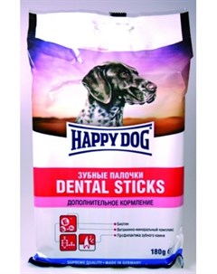 Лакомство для собак Dental Sticks мясо и злаки 0 18 кг Happy dog