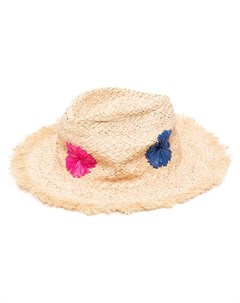 Соломенная шляпа с цветочной вышивкой Paul smith