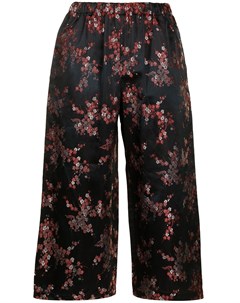 Укороченные брюки с цветочной вышивкой Comme des garçons comme des garçons