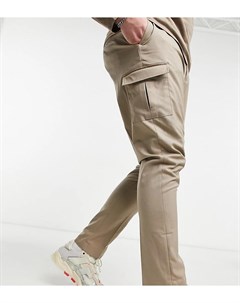 Зауженные строгие брюки с карманами карго Plus Asos design