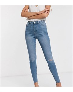 Синие джинсы с рваной отделкой New look tall