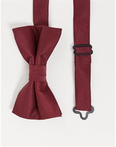 Атласный бордовый галстук бабочка Asos design