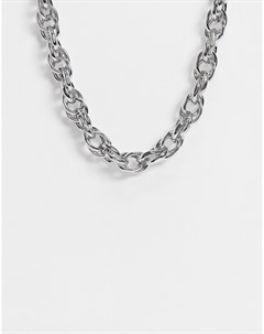 Серебристое ожерелье с крупными звеньями Pieces