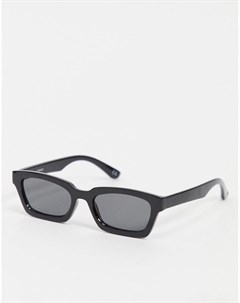 Солнцезащитные очки в черной квадратной оправе со скошенными углами и дымчатыми стеклами Asos design