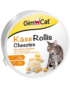 Лакомство Cheezies витаминизированное для кошек сырные ролики 200 гр 1 шт Gimcat