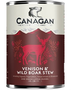 Grain Free Venison Wild Boar Stew для взрослых собак рагу из оленины и дикого кабана 400 гр х 6 шт Canagan