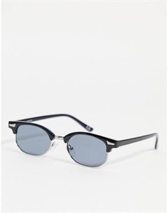 Черные солнцезащитные очки с дымчатыми стеклами в стиле ретро Asos design