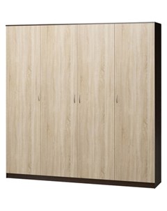 Шкаф четырехдверный Лайт 140х60 венге дуб сонома Шарм-дизайн