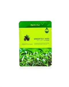 Тканевая маска с натуральным экстрактом семян зеленого чая 23 мл Для лица Farmstay