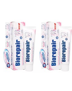 Набор Gum Protection Зубная паста для защиты десен 75 мл 2 штуки Ежедневная забота Biorepair