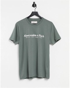 Зеленая футболка с логотипом Elevated Tech Abercrombie & fitch