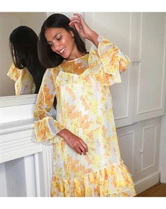 Свободное платье с желтым цветочным рисунком Y.a.s tall
