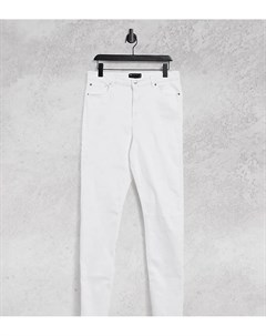 Белые зауженные джинсы с завышенной талией ASOS DESIGN Tall Asos tall