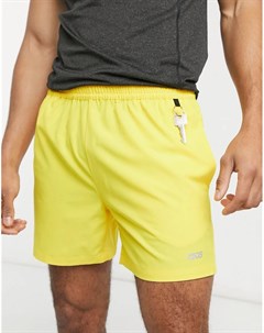 Спортивные шорты желтого цвета средней длины Asos 4505