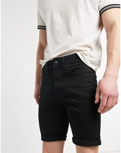 Черные зауженные джинсовые шорты Burton menswear