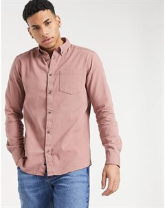 Рубашка из твила пыльно розового цвета Only & sons