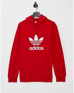 Худи красного цвета с логотипом трилистником adicolor Adidas originals