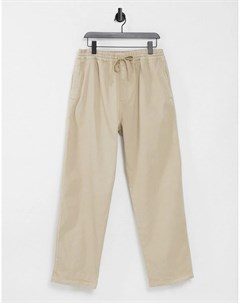 Бежевые свободные брюки прямого кроя Lawton Carhartt wip