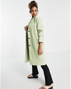 Шалфейно зеленое пальто из смесовой шерсти Alice Pieces