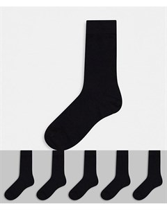 Набор из 5 пар черных носков Со скидкой Asos design