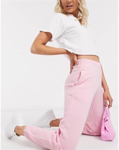 Бледно розовые джоггеры с манжетами New look