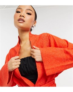 Оранжевый кардиган с рукавами кимоно и завязкой на талии Y.a.s petite