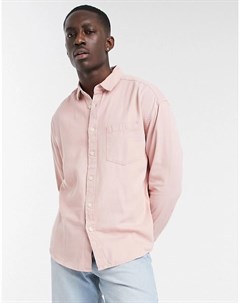 Розовая джинсовая oversized рубашка в стиле 90 х из органического хлопка Asos design
