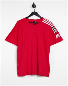 Красная футболка с 3 полосками adidas ZNE Adidas performance