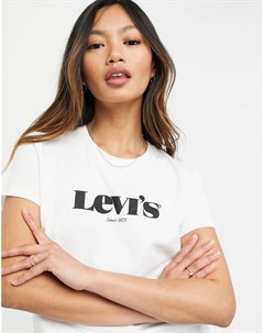 Белая футболка с логотипом на груди Levi's®