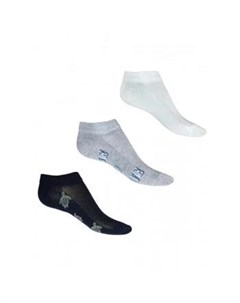 Носки короткие 3 пары серый белый темно синий Mothercare
