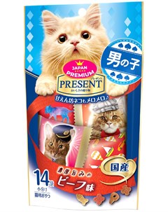 Лакомство Present для привередливых кошек с японской говядиной 42 гр Japan premium pet