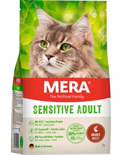Cats Adult Sensitive Chicken Insects беззерновой для взрослых кошек с чувствительным пищеварением с  Mera