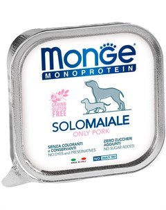 Monoprotein Solo Dog монобелковые для взрослых собак паштет со свининой 150 гр х 24 шт Monge