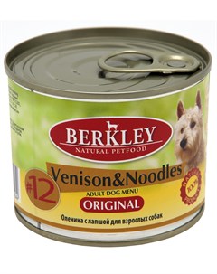 12 Adult Dog Venison Noodles для взрослых собак с олениной и лапшой 200 гр Berkley