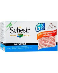 Cat Tuna для взрослых кошек с тунцом 6 шт х 50 гр 1 шт Schesir