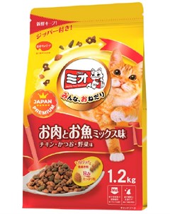 Mio 5 секретов здоровья для взрослых кошек с японским цыпленком и желтоперым тунцом 1 2 кг Japan premium pet