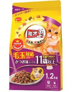 Mio 5 секретов здоровья для пожилых кошек для вывода шерсти с японским тунцом бонито 1 2 кг Japan premium pet
