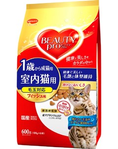 Beauty Pro для взрослых кошек для вывода шерсти с тихоокеанской рыбой 0 6 кг Japan premium pet